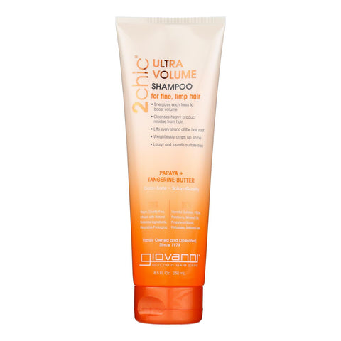 Giovanni Hair Care Products 2chic Shampoo - Ultra-Volume Tangerine and Papaya Butter - 8.5 fl oz