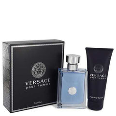 Versace Pour Homme by Versace Gift Set -- 3.4 oz Eau De Toilette Spray + 3.4 oz Shower Gel (Men)