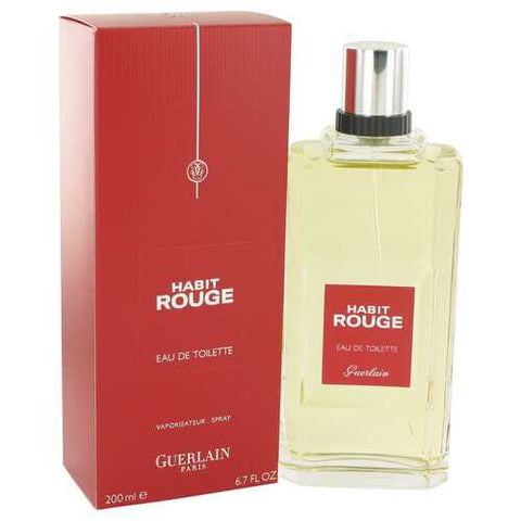 HABIT ROUGE by Guerlain Eau De Toilette Spray 6.8 oz (Men)