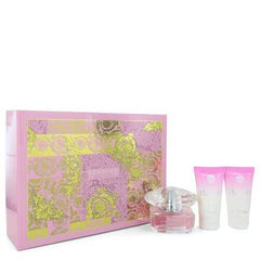 Bright Crystal by Versace Gift Set -- 1.7 oz Eau De Toilette Spray + 1.7 oz Body Lotion + 1.7 oz Shower Gel (Women)