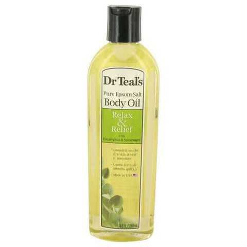 Dr Teal's Bath Additive Eucalyptus Oil by Dr Teal's Pure Epson Salt Body Oil Relax & Relief with Eucalyptus & Spearmint 8.8 oz (Women)