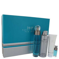 perry ellis 360 by Perry Ellis Gift Set -- 3.4 oz Eau De Toilette Spray + 6.8 oz Body Spray + 3 oz Shower Gel + .25 oz Mini EDT Spray (Men)