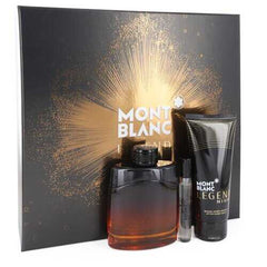 Montblanc Legend Night by Mont Blanc Gift Set -- 3.3 oz Eau De Parfum Spray +.25 oz Mini EDP Spray + 3.3 oz After Shave Balm (Men)