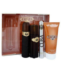 Cuba Gold by Fragluxe Gift Set -- 3.3 oz Eau De Toilette Spray + 1.17 oz Eau De Toilette Spray + 3.3 oz After Shave + 6.7 oz Shower Gel (Men)