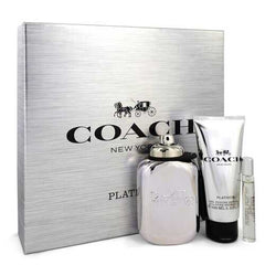 Coach Platinum by Coach Gift Set -- 3.3 oz Eau De Parfum Spray + 3.3 oz Shower Gel + .25 oz Mini EDP Spray (Men)