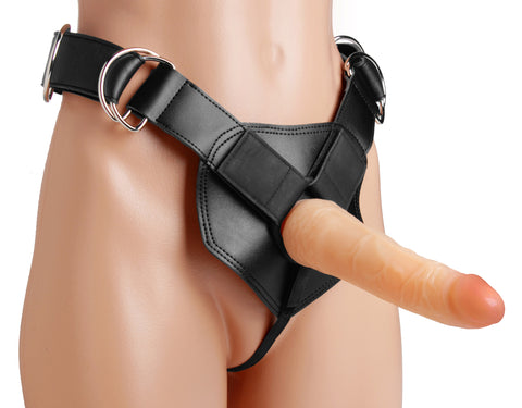 Flaunt Heavy Duty Strap On Harness with Dildo