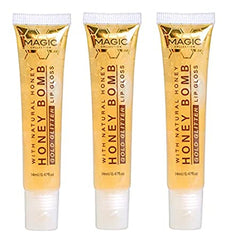 Honey Bomb Gold Glitter Lip Gloss 3 Count