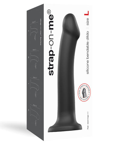 Strap On Me Silicone Bendable Dildo Large - Black