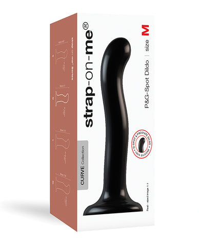 Strap On Me Silicone P&G Spot Dildo - Medium Black