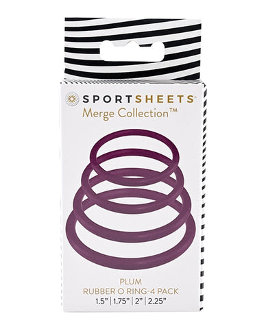 Sportsheets O Ring 4 Pack - Plum